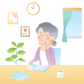 本を読む女性